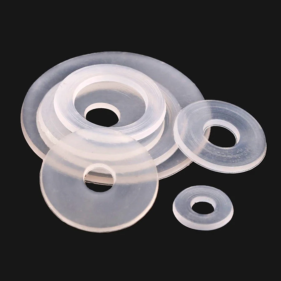 50/100Pcs White Plastic Nylon Washer Plated Flat Spacer Seals Washer