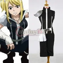 Custom Made Women’s Costume Fairy Tail Lucy Heartfilia Black Suit Outfit Costume Cosplay for Carnival Party