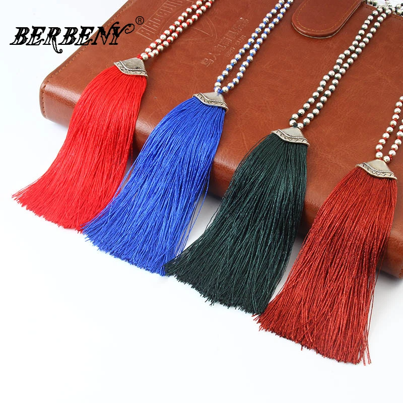 

New Bohemian Style Buddha Beadle Pendant Tassel Crystal Beads Long Chain Handmade Knotted Necklaces Womens Yoga Gift Jewelry