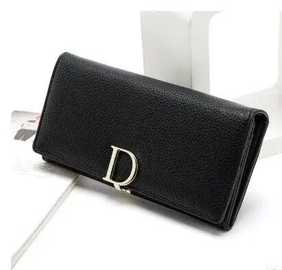 2016 Top Designer D Letter Women Wallets Luxury Famous Brand Gold Wallets for Women Small Ladies Wallet Purses carteira feminina