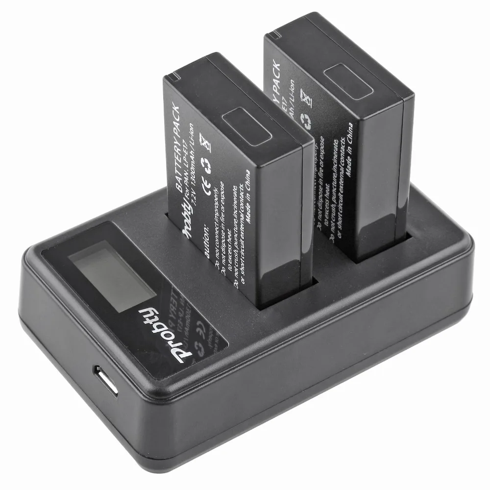 

Зарядное устройство Probty для Canon EOS 750D 760D 8000D M3 M5 Rebel T6i T6s KISS X8i, 2 шт.