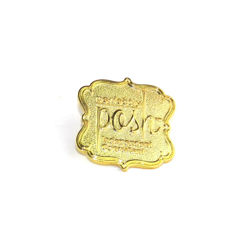 

Decoration Metal Customized Debossed Logo Gold Badges k200383