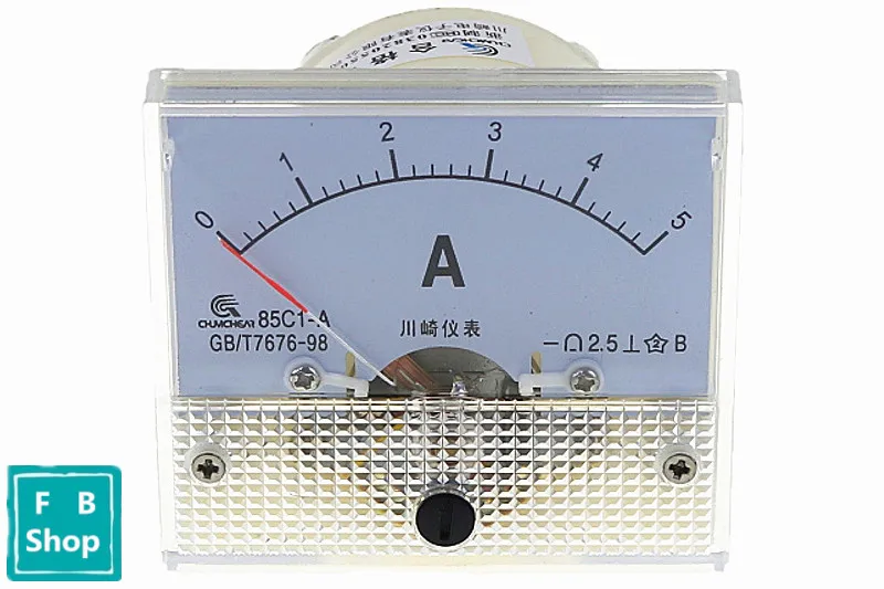 1 шт. 85C1-A 1A 2A 3A 5A 10A 15A 20A 30A 50A 75A DC аналоговый измеритель Панель усилитель тока амперметры датчик - Цвет: 5A