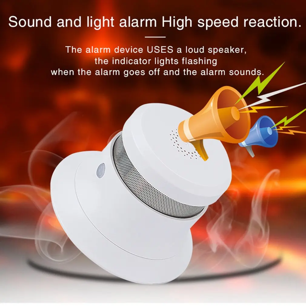 

Smoke Detector Wireless Fire Alarm Sensor Independent Photoelectric For Home House Office