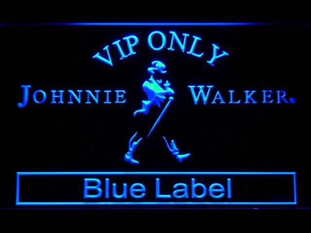 480 Solo Vip Johnnie Walker Blue Label Led Insegne Luminose Al Neon