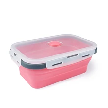 3 шт. набор портативный складной выдвижной хранение, силикон для ланча бэнто коробка контейнер для хранения еды школьная Студенческая коробка для пикника