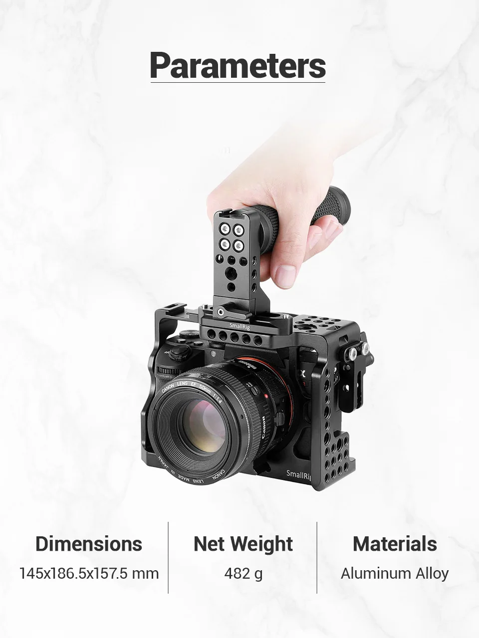 SmallRig A7iii клетка комплект для sony A7R III/A7III камера с верхней ручкой NATO+ рельсы NATO+ кабель HDMI зажим клетка комплект-2096