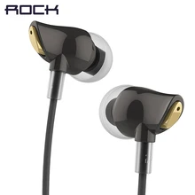 ROCK In Ear, циркониевые стерео наушники,, 3,5 мм, сбалансированная гарнитура с эффектом погружения для iPhone, samsung, роскошные наушники с микрофоном