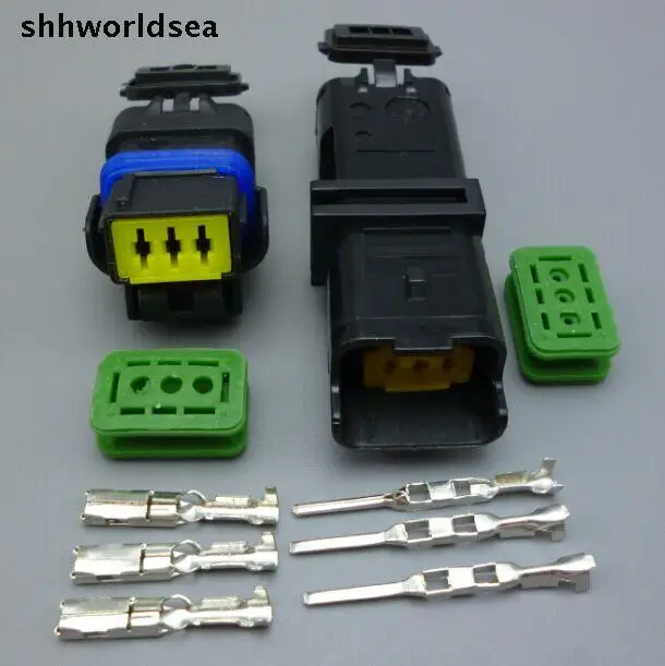 shhworldsea 4 10 100 3 Pin auto connector FO Turn light Plug FO font b lamp