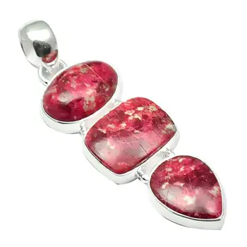 

NiaoZaiFei YunZaiKan Genuine Jasper Pendant 925 Sterling Silver, 52 mm, 2SP0209
