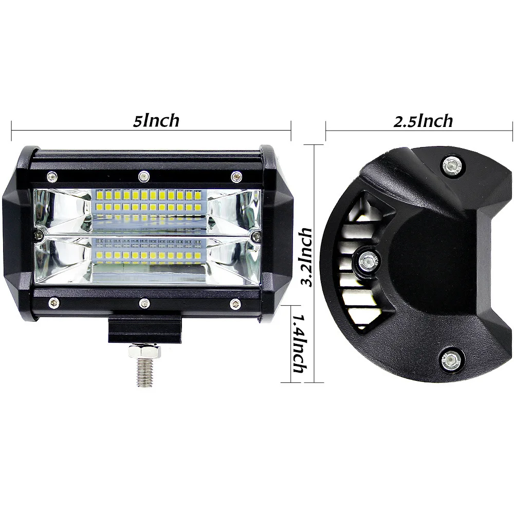 

Led long forklift lights 72w work lights double row off-road lights