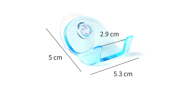 1 шт. прозрачный синий пластиковый держатель для бритвы на супер присоске для ванной, держатель для бритвы на присоске, бритва