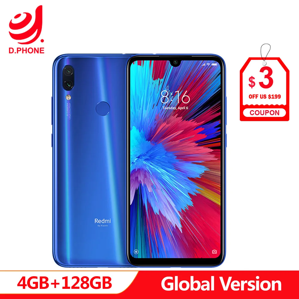 

Global Version xiaomi Redmi Note 7 4GB RAM 128GB ROM Smartphone Snapdragon 660 Octa Core 6.3" Full Screen 48MP Dual Camera