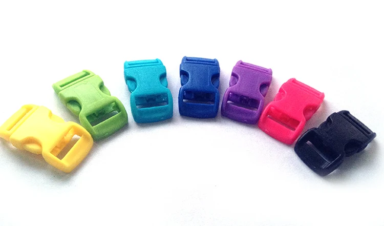 10 ألوان 50 قطعة/الوحدة 10 ملليمتر الملونة البلاستيك paracord أبازيم 29*15 ملليمتر/pc السفر كيت اكسسوارات بالجملة paracord أبازيم