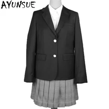 AYUNSUE весна осень Блейзер Женский костюм Базовая короткая Студенческая куртка женская Egland Брендовые повседневные пальто Верхняя одежда LX1365