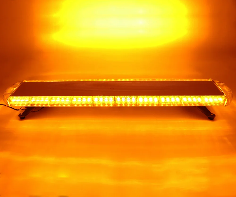 41/" 42LED Amber Flash Traffic Advisor Safety Emergency Warning Strobe Light Bar