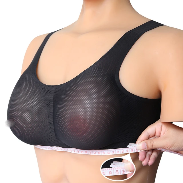 B CUP/SIZE 5/600g/pair /fit 32D/34C/36B/38A /Silicone Breast Forms  /Crossdresser's False Boobs Enhancer + Present a Bra - AliExpress