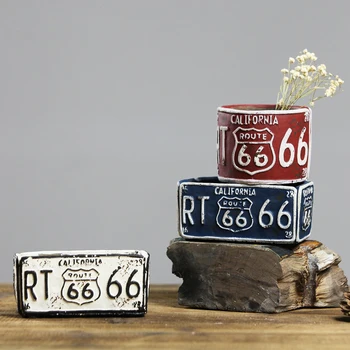 

Retro LOFT Style industry Creative ashtrays Flower Pots Planters American cement Bar Cafe Decoration furnishing articles