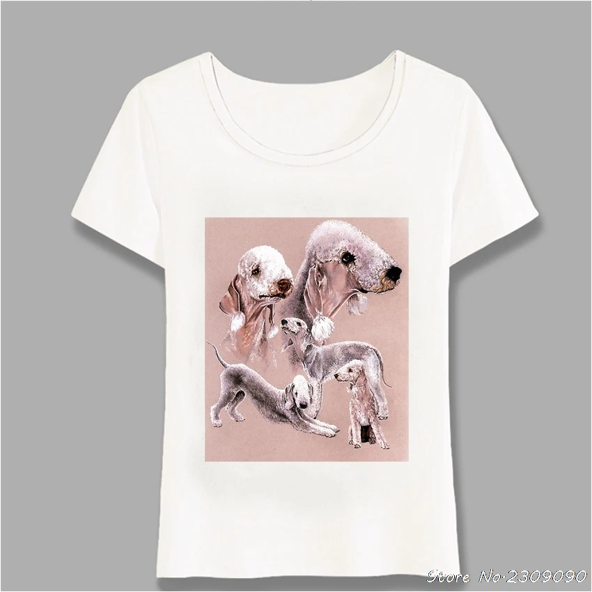

I Love My Bedlington Terrier Dog Design T-Shirt Fashion Women Short Sleeve Casual Tees Cute Dog T Shirt Funny Tops Harajuku