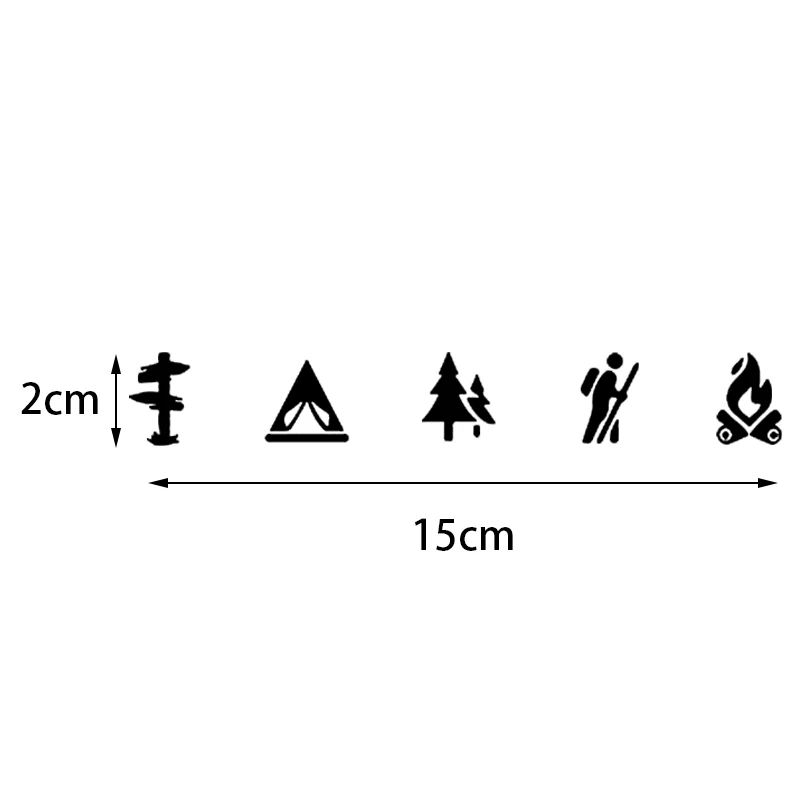 Car and Auto Decal Camping Icons Sticker Cute And Interesting Fashion Sticker Decals Rear Window Car Sticker1512cm  (4)