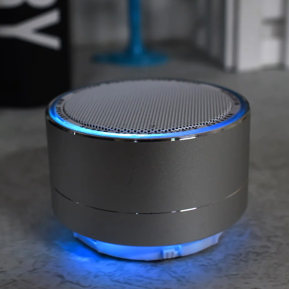 

New Design Metal Light LED Portable Bluetooth Wireless Speaker Super Bass boombox HOT
