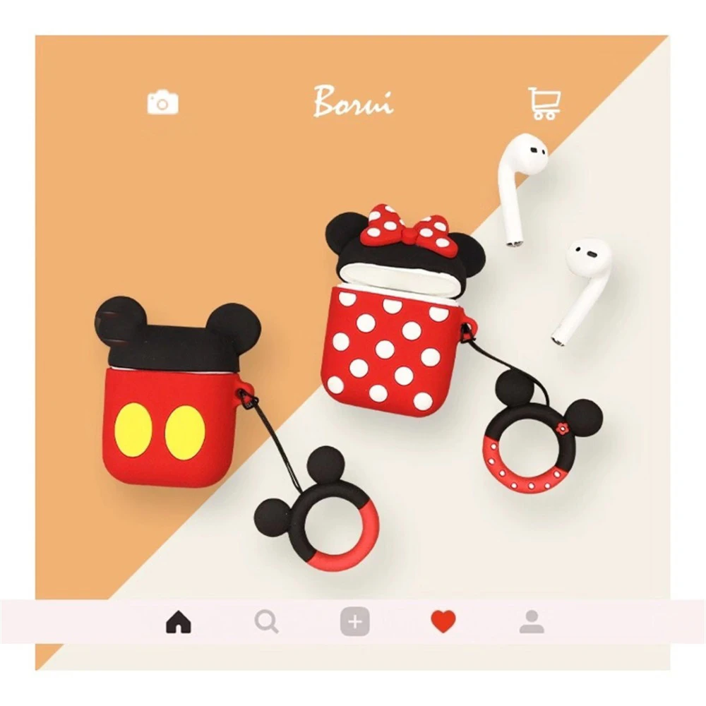

Cartoon Soft Silicone Case For Apple Airpods Shockproof Cover For iphone 7 8 AirPods Earphone Cases Cute Air Pods Protector Case