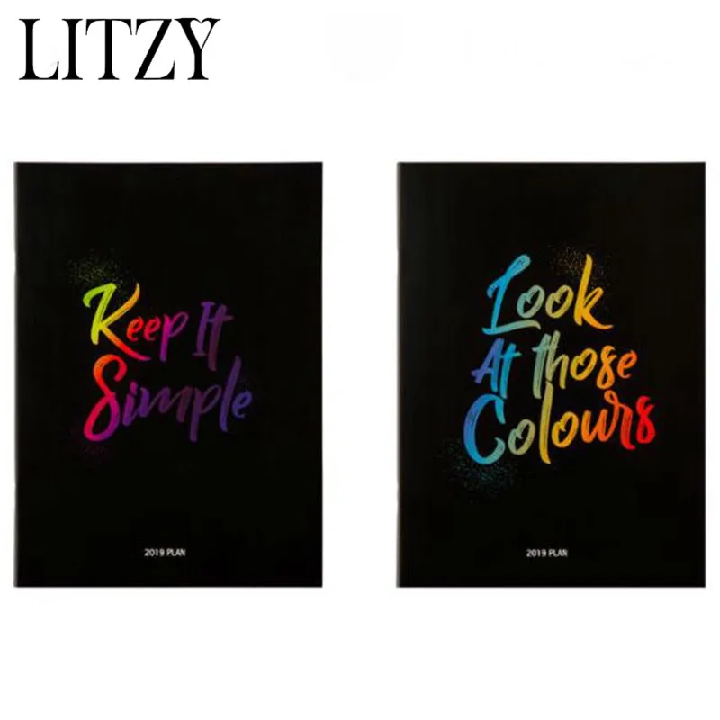 

2019 Color Printing Notebook Paper Diary Planner Weekly Monthly Yearly Planner Organizer Notebook Agenda A4 Office School supply