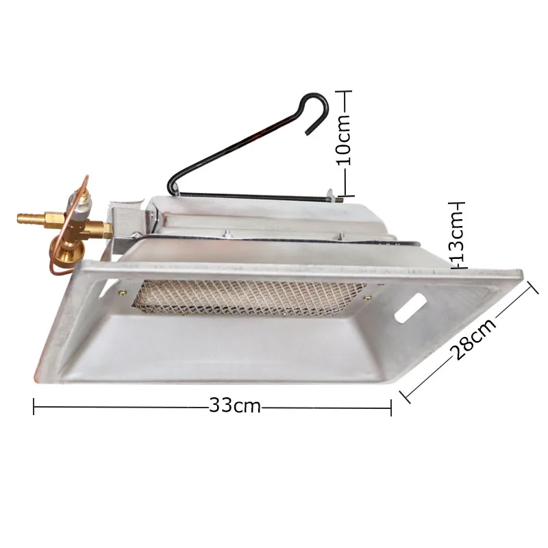 New Manual Infrared Gas Brooder Heater Ceramics Catalytic Heating Hanging on the Wall for Poultry Chicken Coop Duck Aniaml