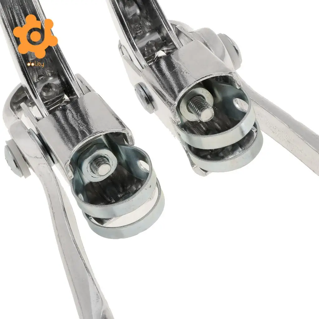 1 Pair Road Bike Racing Bicycle Brake Dual Levers for 22.2mm Handlebar Fixed Gear Bent Drop Bar Cycling Replacement