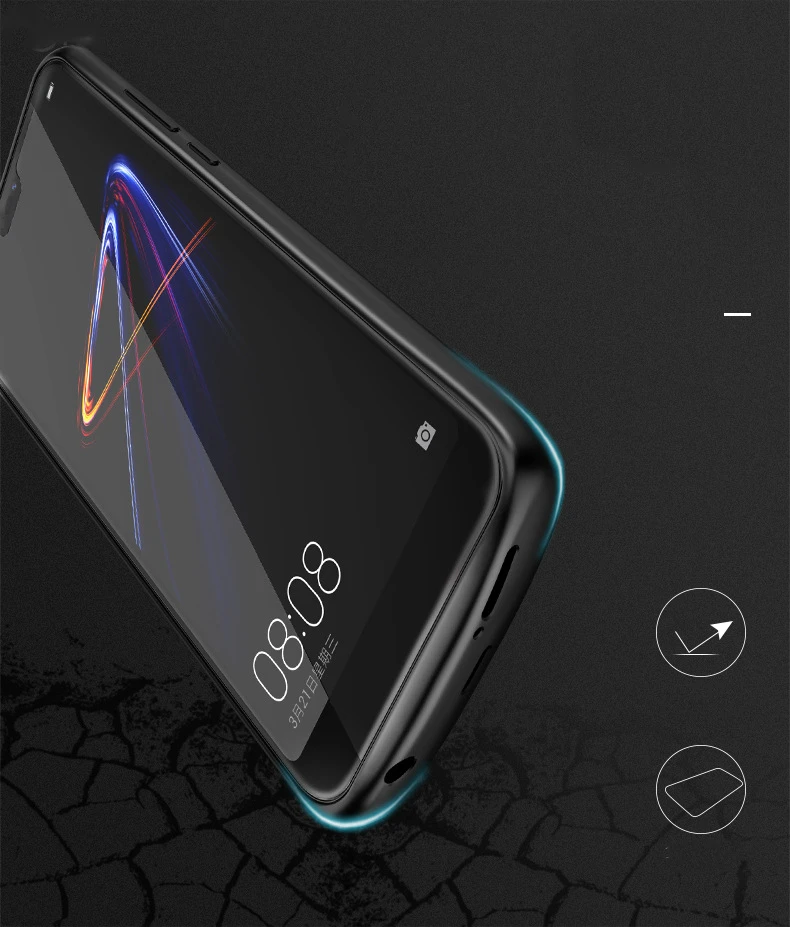 Vogek 4700mah Battery Charger Case for Xiaomi Mi 8 9 SE Mix 2 2s Backup Power Bank 5500mah External Charger Cover Case for Mi 6