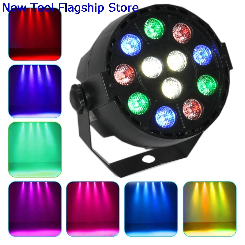 12 RGB светодиодный EU/US Подключите Стадия Strobe Light 8CH Освещение лазерный проектор вечерние клуб 2018 Новый