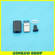 20 наборов 4PIN Глод pated Тип-c 2.0 USB-C штекер Micro USB штекер