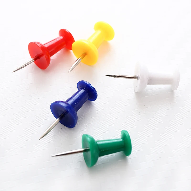 

80PCS Picture pin decoration I-type nail, big head nail, wall nail, color pin