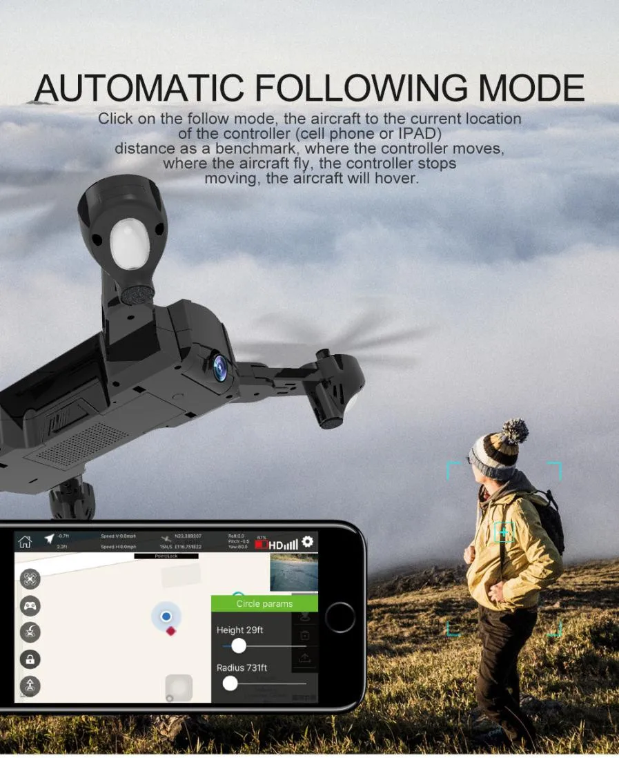 FQ777 FQ35 2,4G RC 720 P WI-FI FPV HD Камера складной Квадрокоптер с дистанционным управлением Drone Hover для новое поступление