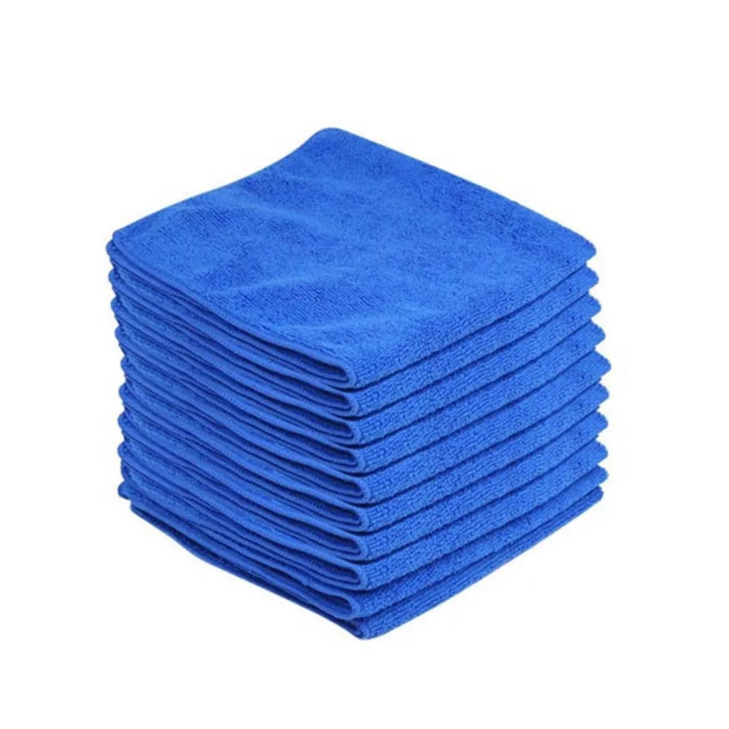 10 шт. синий автомобиль Чистящая детализация Mirofiber мягкая ткань для полировки полотенце l0401 - Цвет: BU