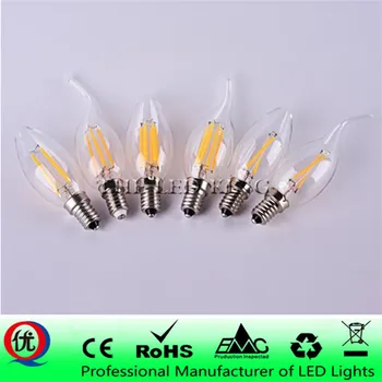 

E14 LED Candle Bulb E14 C35 Filament Light E27 LED Lamp Replace 30w 40w 60w Incandescent LED Bulb E27 220V A60 bombilla
