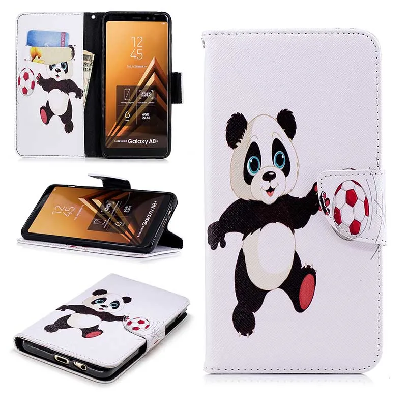 KEFO For Samsung Galaxy A8 Plus A6 Plus 2018 A5 2017 Case New Painting PU Leather Wallet Flip Luxury Book Style Cover Coque Capa (5)