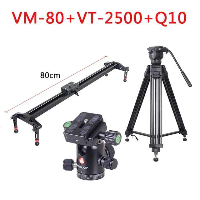 KINGJOY Official VM-80/100 Camera Silent Macro For Nikon Rail Tripod Head Time Lapse Ballhead Balhoofd Tripod Ball Head Video VM-80 VT-2500 Q10