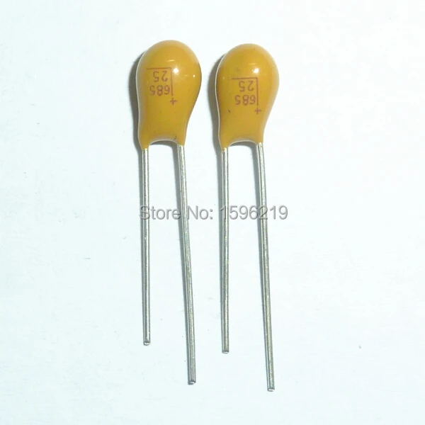 20pcs Tantalum capacitor 6.8uF 25V Brand New 25V6.8uF DIP Radial | Электронные компоненты и принадлежности
