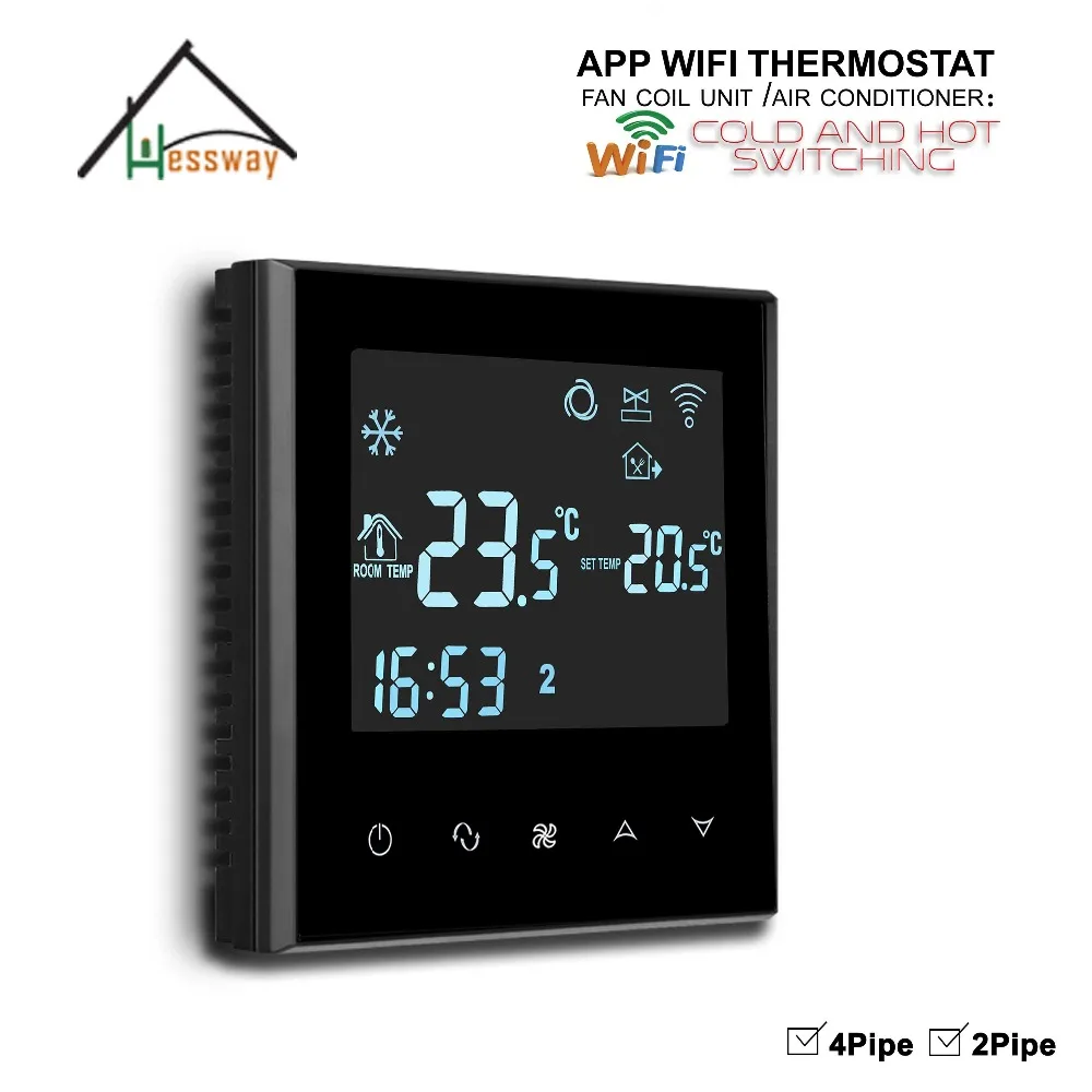 Контроллер приложения HESSWAY 4P 2P программируемый сенсорный экран WIFI термостат с