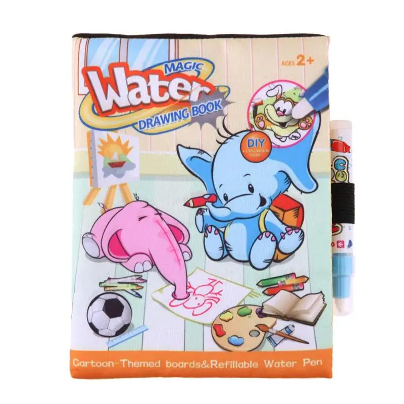 

Magic Water Drawing Book Kids Animals Drawing Book with Magic Pen Baby Educational Doodle Painting Board Coloring Drawing Toys
