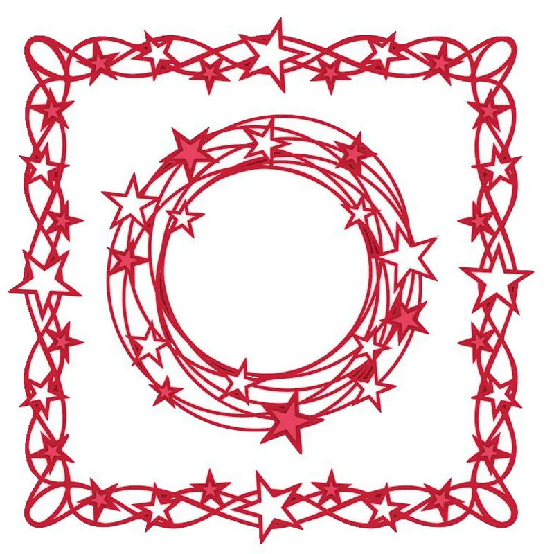 

Star Circle Rectangle Frame Metal Cutting Dies Stencils For DIY Scrapbooking Decorative Embossing Suit Paper Cards Die Cutting