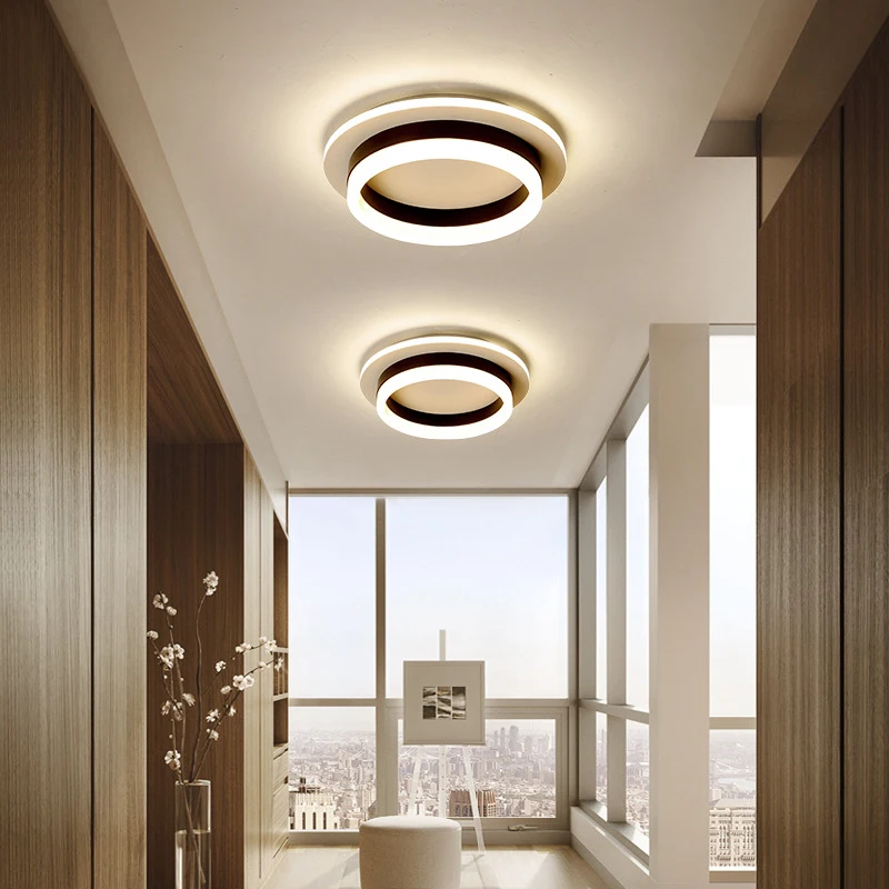 New Acrylic Round Square Ceiling light For Living Room Bedroom Corridor AC85-265V 23W Home Modern Led Ceiling Lamp Fixtures