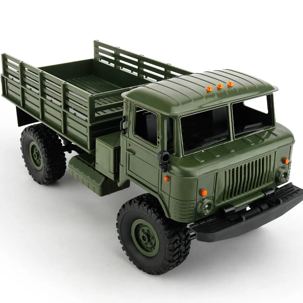 

Remote Control Car WPL B-24 DIY RC Crawler Cars Mini Off-Road RC Military Truck Four-Wheel Drive 10km/H Speed LED Headlights