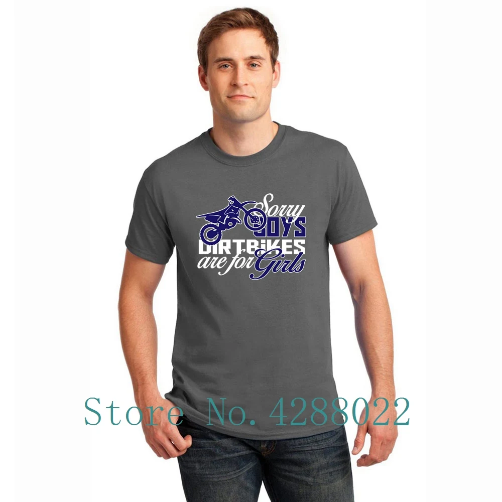 Dirtbike Sorry Boys Dirtbikes для девочек футболка мужчин с круглым вырезом на заказ летняя