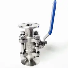 DN80 x " Tri Clamp 3-Piece Шаровой запорный клапан SUS 304 из нержавеющей стали промышленный