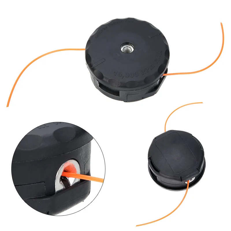 

Black Trimmer Head Nylone Line Bump Cutting String Trimmer Head for Garden Lawn Mower Replacement Head Garden Tools Mayitr