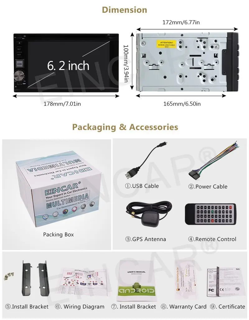 Clearance 2 din Android 6.0 Car DVD GPS player GPS Wifi Radio 2GB CPU DDR3 Double 2 DIN Capacitive Screen supports 4G 3G car pc aduio obd2 5