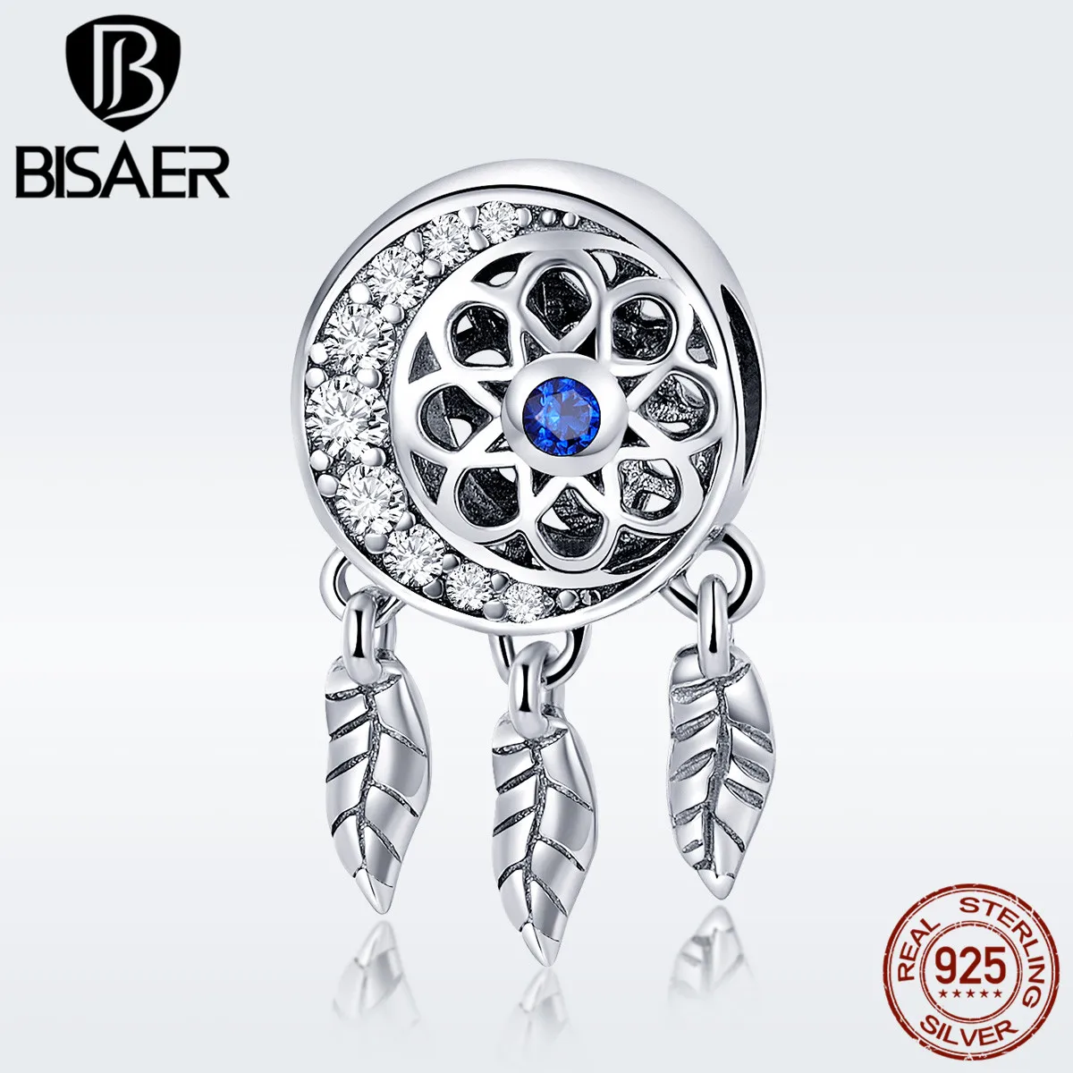 

Charm 925 Sterling Silver Metal Moon and Star Bohemia Dreamcatcher Feathers Charm for Female Fashion Snake Charm Bracelet GXC718