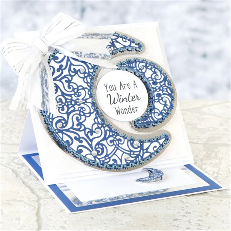 

Dies Lace Scrapbooking Metal Cutting New 2019 Moon Craft Dies Cuts for Card Making DIY Embossing Die Mold Set